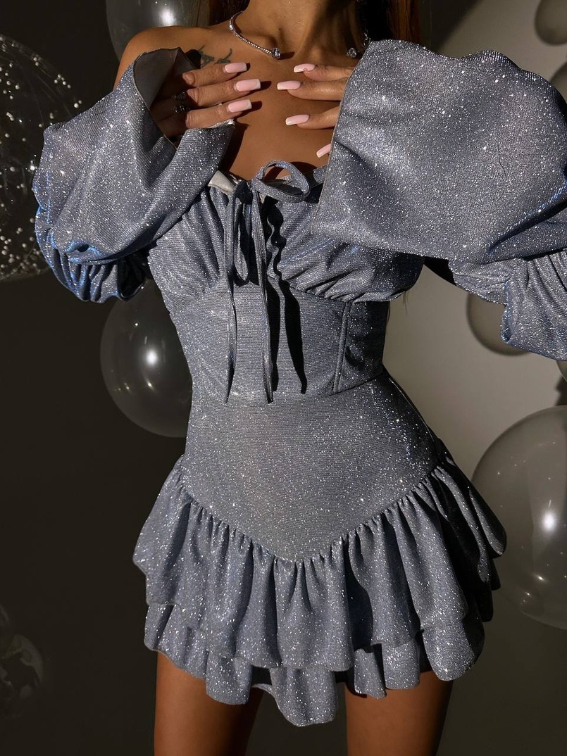 Сукня із пишною спідницею та воланами  | PUSHKA SHOP