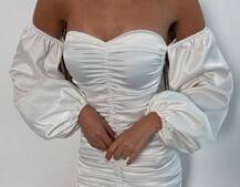 Атласна сукня з драпіруванням Атласна сукня з драпіруванням | PUSHKA SHOP