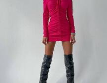 Платье-мини с затяжкой Платье-мини с затяжкой | PUSHKA SHOP