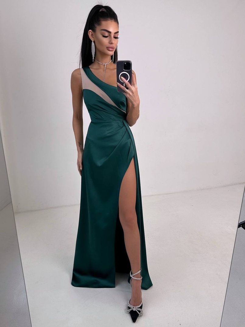 Атласна сукня максі  | PUSHKA SHOP