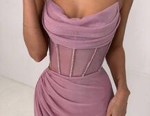 Комплект: корсет декорований стразами + спідниця максі  | PUSHKA SHOP