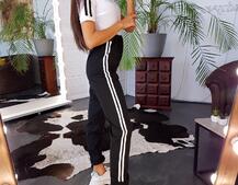 Черные штаны с лампасами Черные штаны с лампасами | PUSHKA SHOP