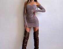 Трикотажна сукня міні з чашечками Трикотажна сукня міні з чашечками | PUSHKA SHOP