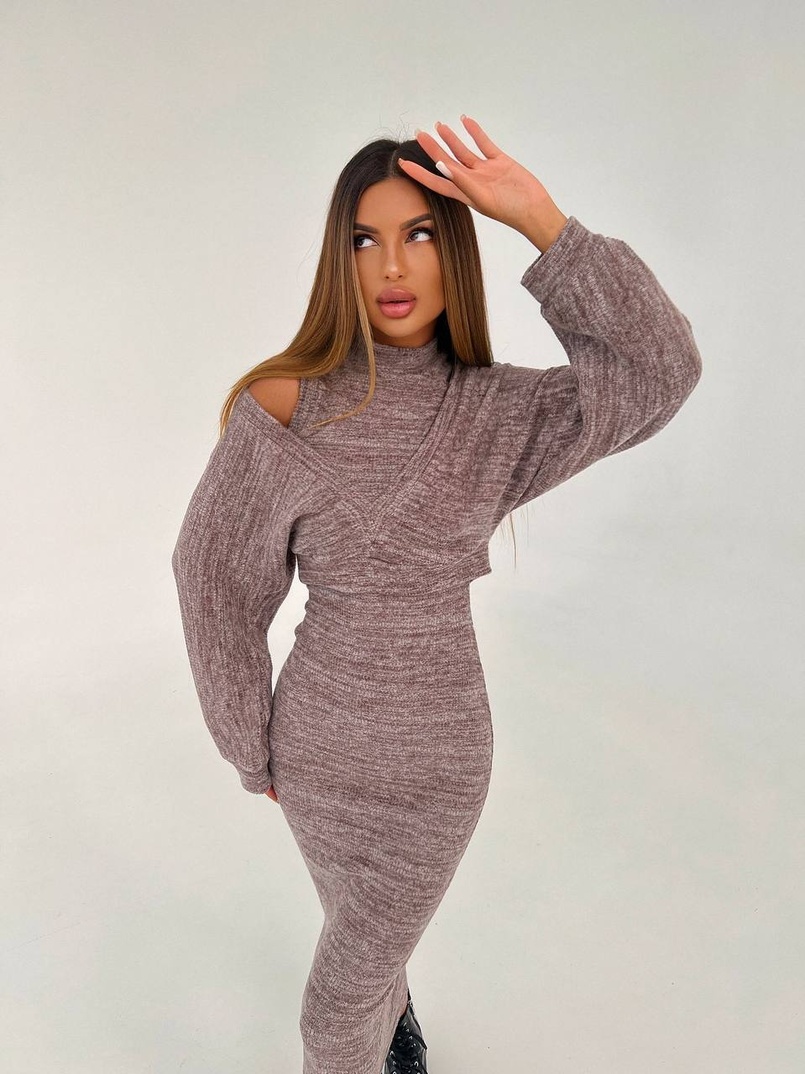 Трикотажна сукня-двійка  | PUSHKA SHOP