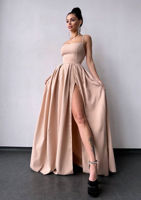 Сукня максі  зі шнурівкою на спинці | PUSHKA SHOP