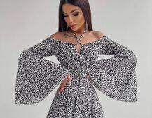 Комплект: платье с расклешенными рукавами + корсет  | PUSHKA SHOP