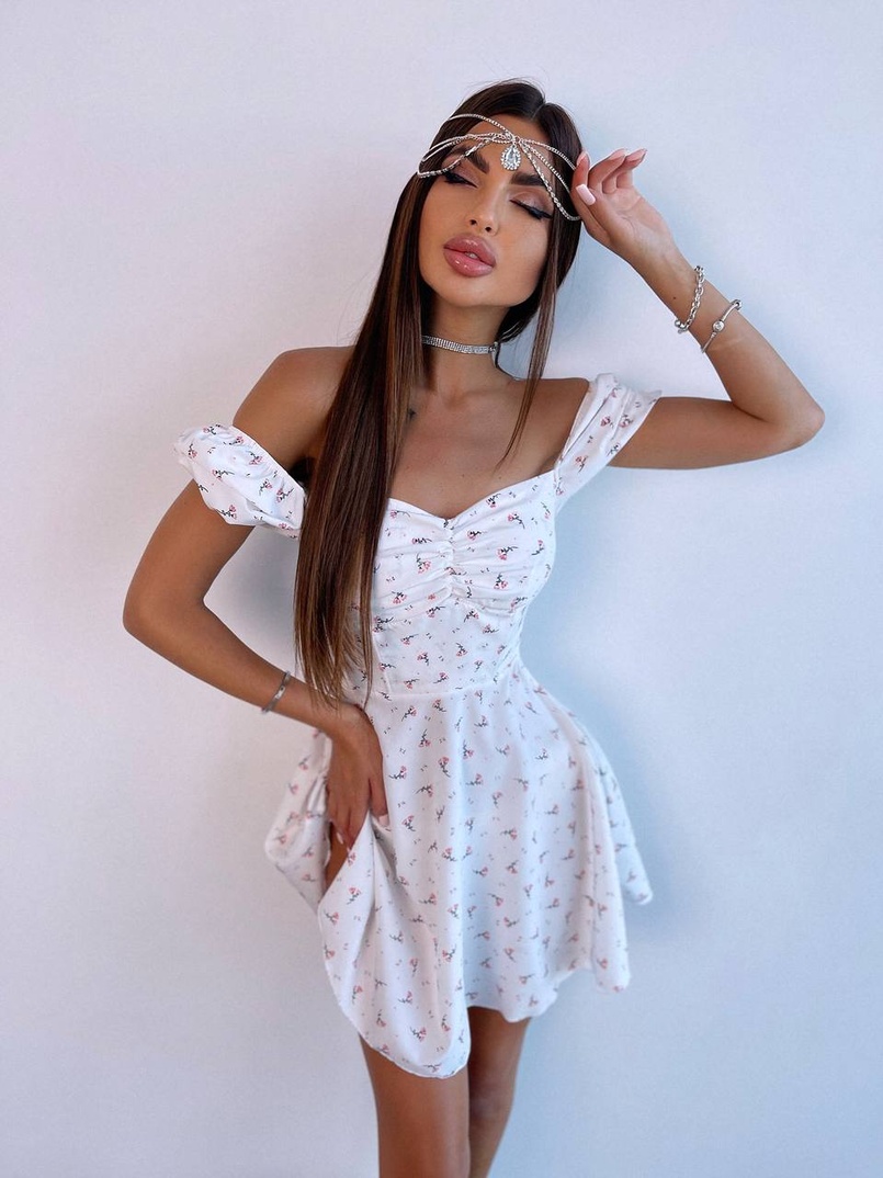 Сукня- міні у квітковий принт | PUSHKA SHOP