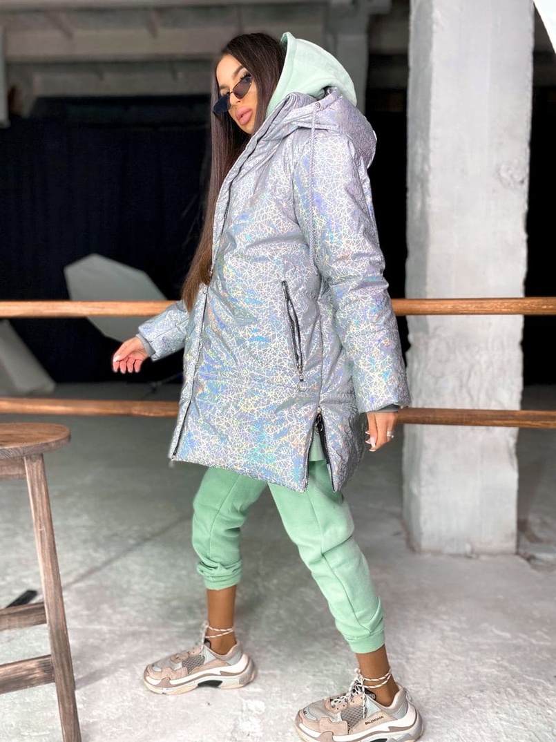 Тёплая рефлективная куртка с капюшоном ❄️ | PUSHKA SHOP
