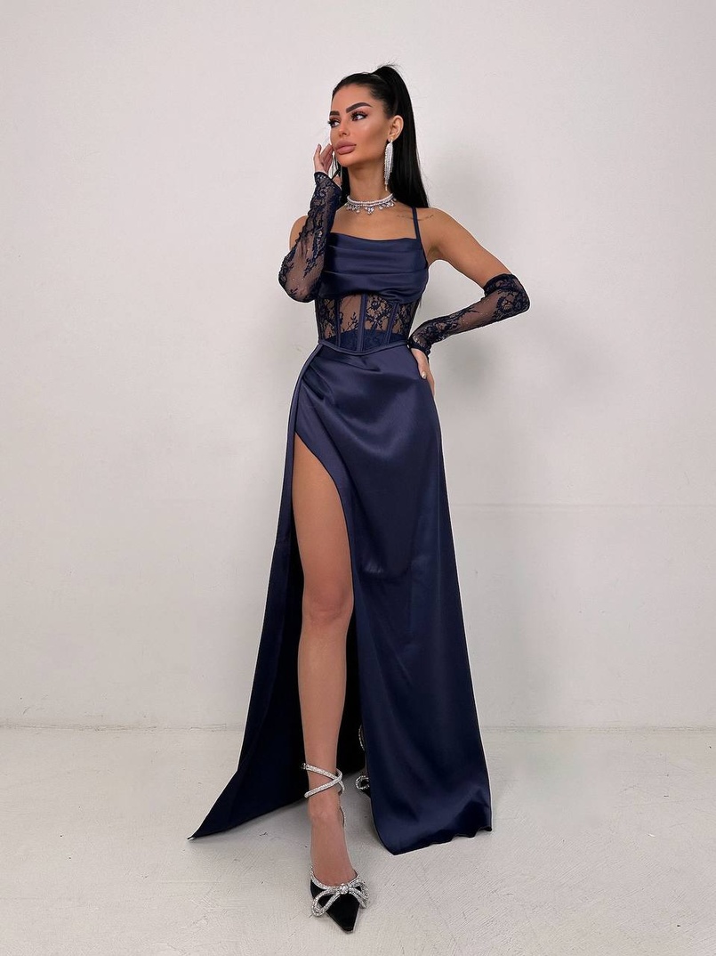 Комплект: корсет+ рукавички + спідниця максі | PUSHKA SHOP