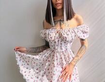 Сукня- міні у квітковий принт Сукня- міні у квітковий принт | PUSHKA SHOP