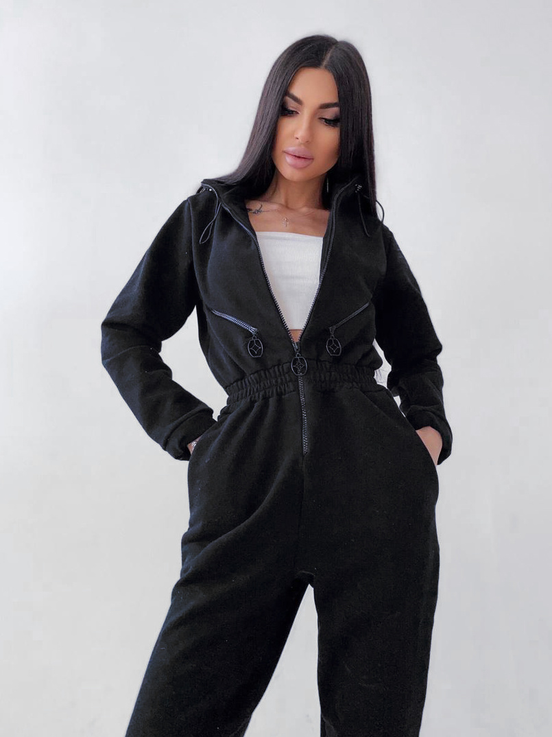 Приталенный комбинезон на молнии Приталенный комбинезон на молнии | PUSHKA SHOP