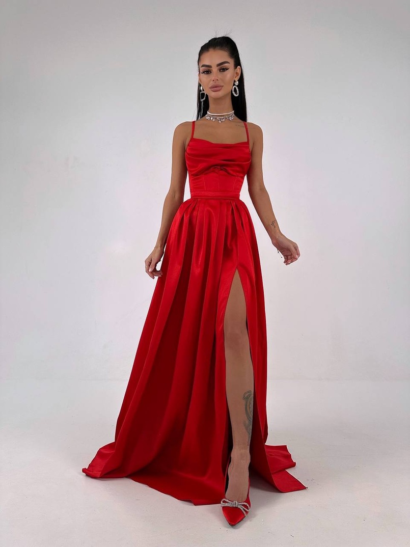 Атласний комплект: корсет + спідниця максі Атласний комплект: корсет + спідниця максі | PUSHKA SHOP