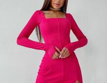 Платье-мини с квадратным вырезом  Платье-мини с квадратным вырезом  | PUSHKA SHOP