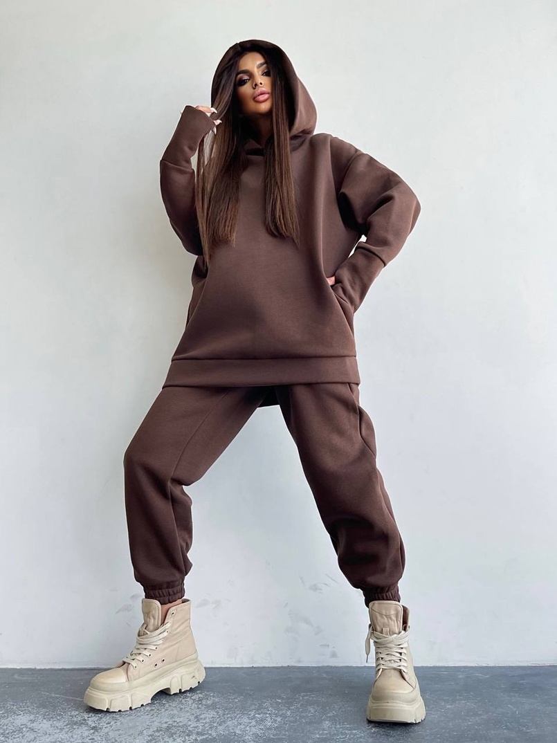 Тёплый комплект: худи + спортивные штаны Тёплый комплект: худи + спортивные штаны | PUSHKA SHOP