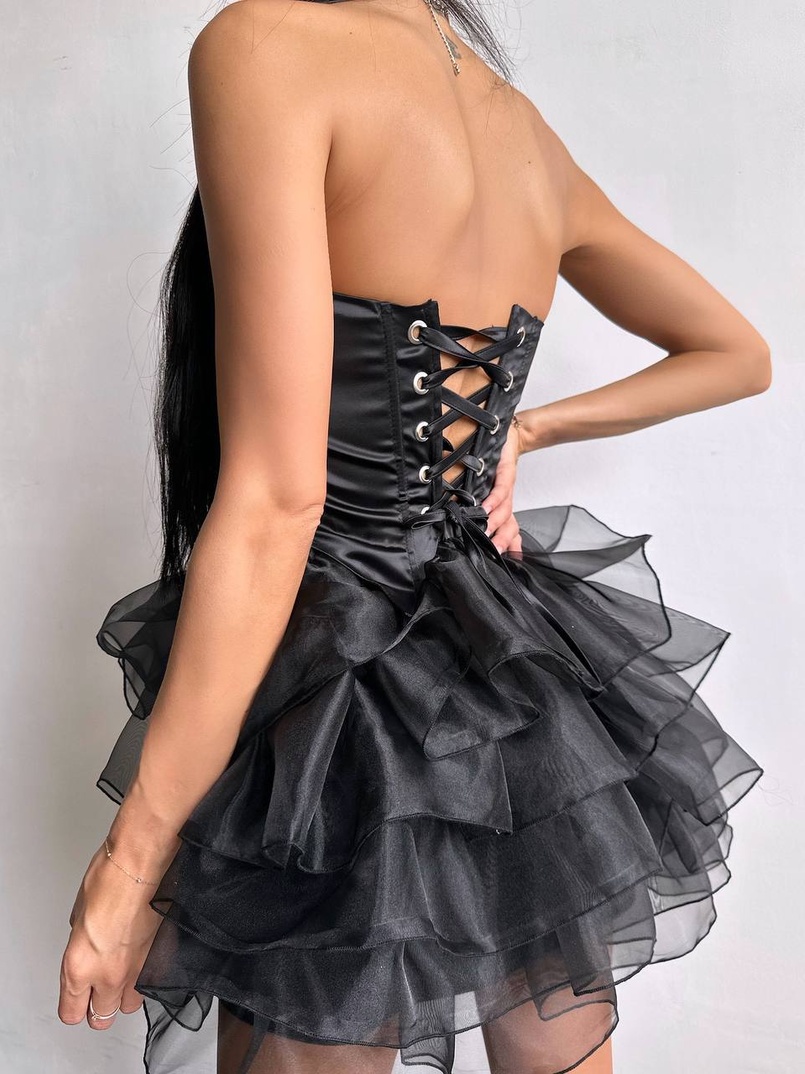 Комплект: корсет + пишна спідниця міні Комплект: корсет + пишна спідниця міні | PUSHKA SHOP