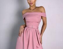 Сукня максі з відкритими плечима  | PUSHKA SHOP