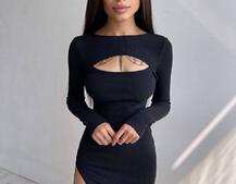 Облягаюча сукня міді цікавого крою Облягаюча сукня міді цікавого крою | PUSHKA SHOP