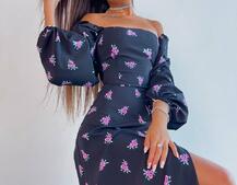 Сукня -міді зі шнурівкою на спинці та розрізом на ніжці | PUSHKA SHOP