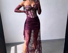 Корсетна сукня максі з рукавичками Корсетна сукня максі з рукавичками | PUSHKA SHOP