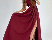 Платье-макси с разрезом | PUSHKA SHOP