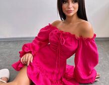 Муслінова сукня з рюшами   | PUSHKA SHOP