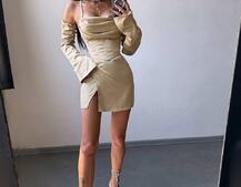 Комплект: корсет з рукавами    + спідниця міні з драпіруванням   | PUSHKA SHOP