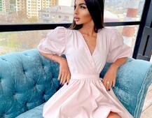 Воздушное коттоновое платье с пышной юбкой и объемными рукавами  | PUSHKA SHOP