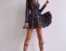 Приталена сукня з корсетною вставкою та спідницею-сонцем Приталена сукня з корсетною вставкою та спідницею-сонцем | PUSHKA SHOP