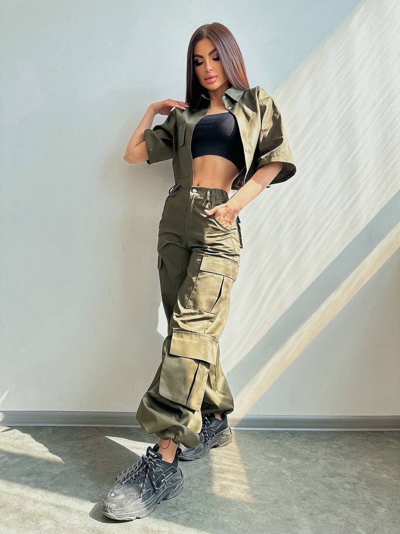 Комплект:  сорочка та штани карго Комплект:  сорочка та штани карго | PUSHKA SHOP