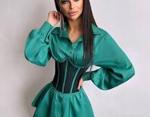 Приталена сорочка + корсет  | PUSHKA SHOP