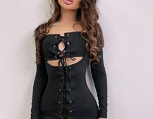 Сукня-міні зI шнурівкою Сукня-міні зI шнурівкою | PUSHKA SHOP