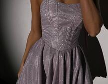 Блискуча корсетна сукня з пишною подвійною спідницею Блискуча корсетна сукня з пишною подвійною спідницею | PUSHKA SHOP