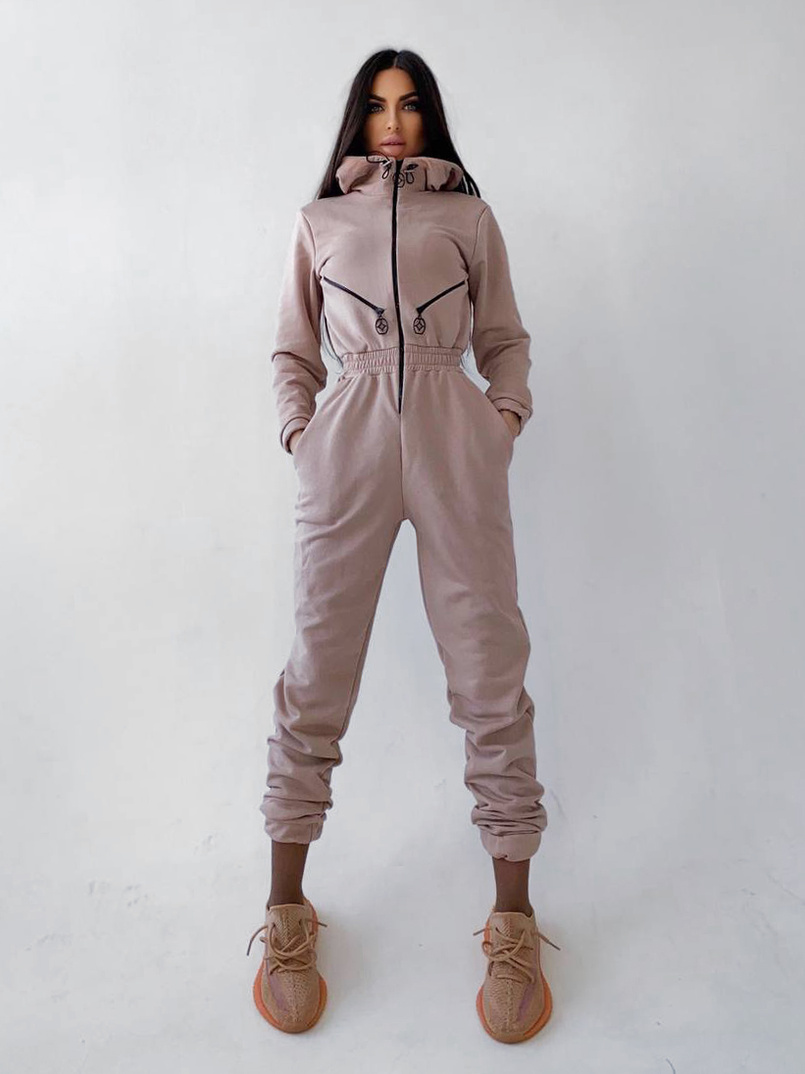 Приталенный комбинезон на молнии  Приталенный комбинезон на молнии  | PUSHKA SHOP