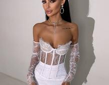 Мереживний комплект: корсет + спідниця   | PUSHKA SHOP