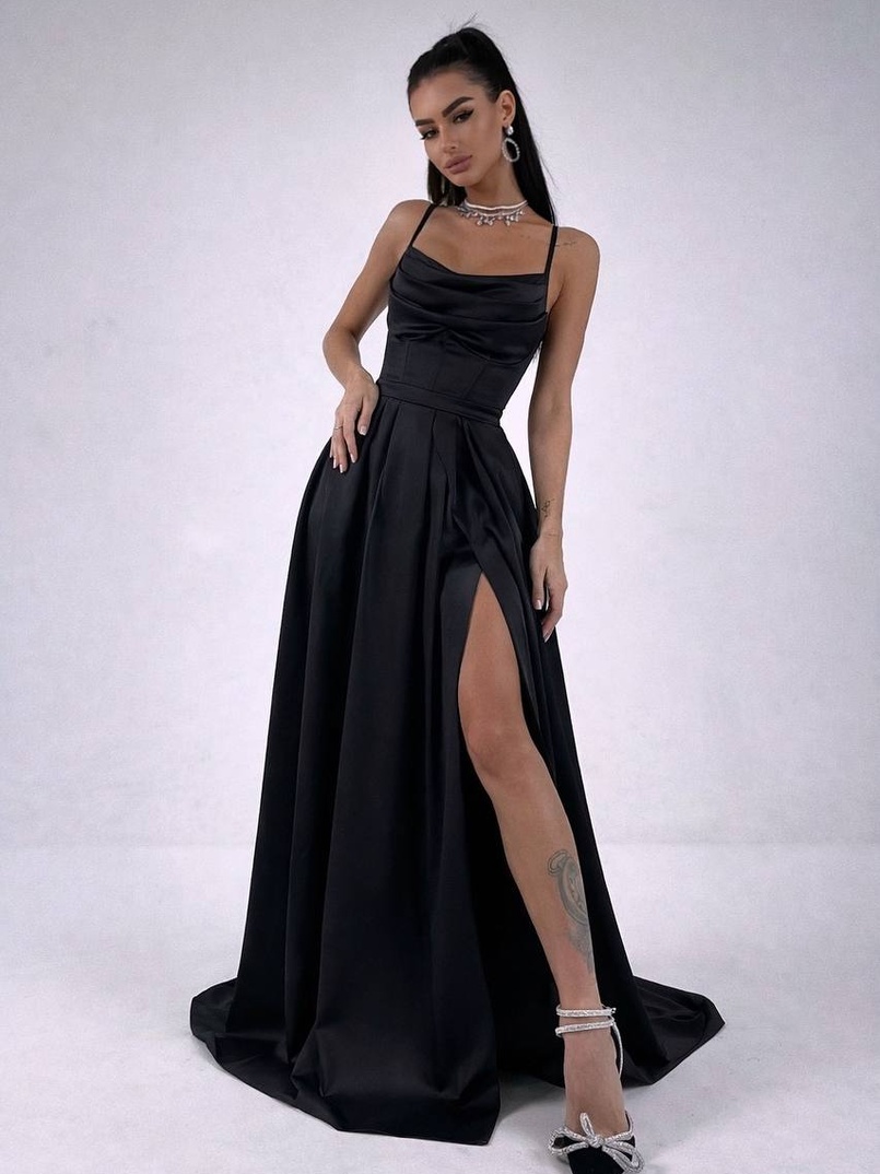 Атласний комплект: корсет + спідниця максі  | PUSHKA SHOP