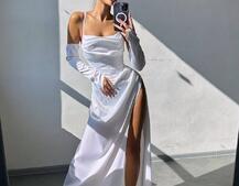 Комплект: корсет з рукавичками + спідниця максі з драпіруванням   | PUSHKA SHOP