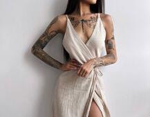 Муслиновое платье с запахом Муслиновое платье с запахом | PUSHKA SHOP