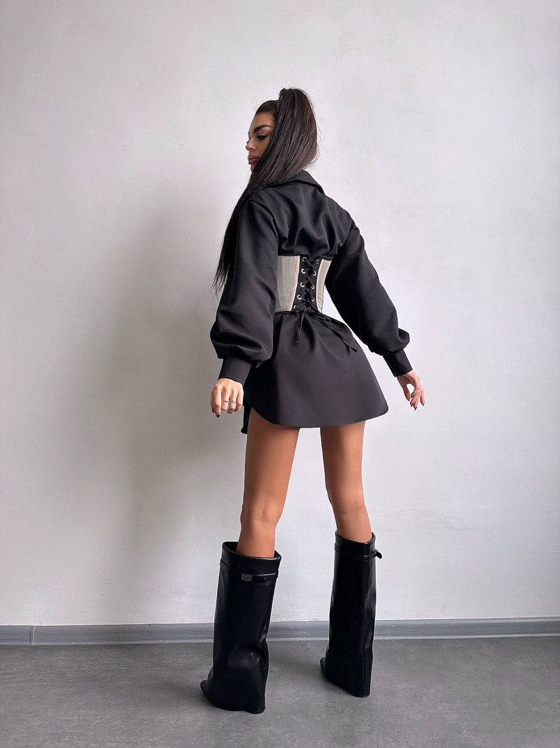 Приталена сорочка + корсет  | PUSHKA SHOP