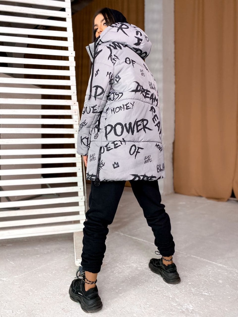 Тёплая куртка с креативным принтом❄️ | PUSHKA SHOP