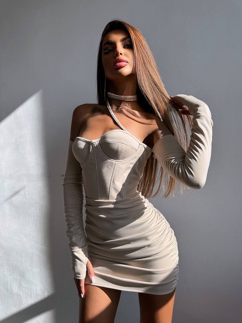 Корсетна сукня міні з філіжанками  Корсетна сукня міні з філіжанками  | PUSHKA SHOP