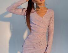 Блестящее платье со сборкой Блестящее платье со сборкой | PUSHKA SHOP