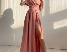 Платье-макси с разрезом | PUSHKA SHOP