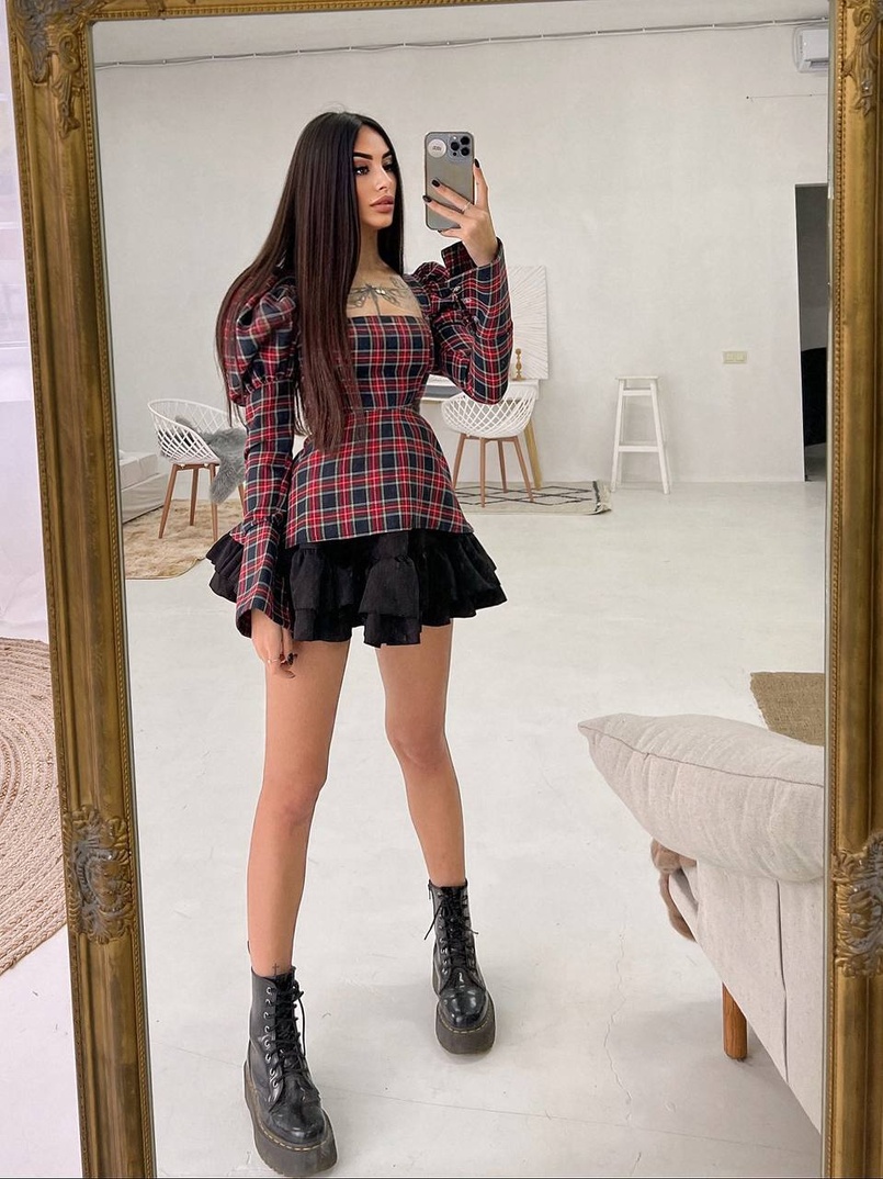 Сукня з об'ємними рукавами + спідниця з воланами | PUSHKA SHOP