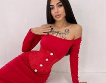 Сукня міді  + атласний корсет | PUSHKA SHOP