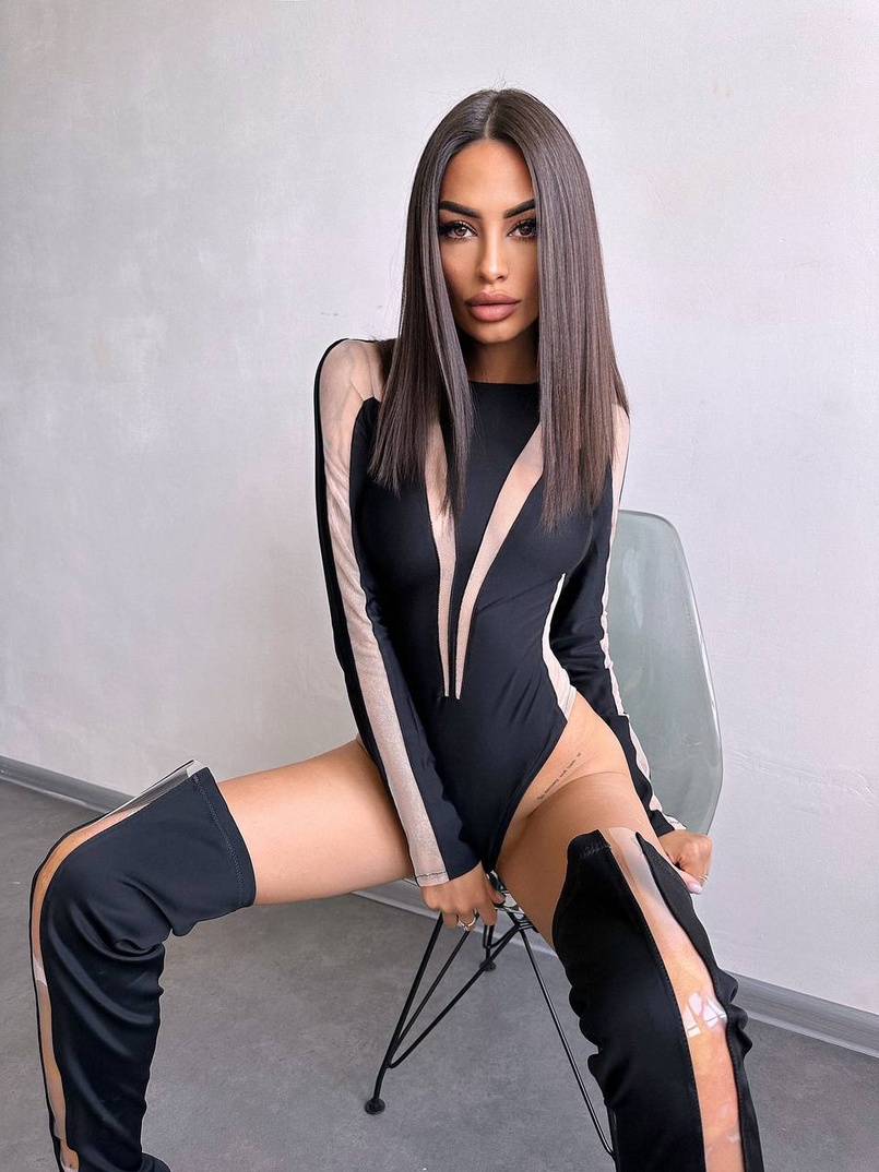 Боді із вставками сітки Боді із вставками сітки | PUSHKA SHOP