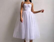 Сукня міді із чашечками з пишною спідницею | PUSHKA SHOP