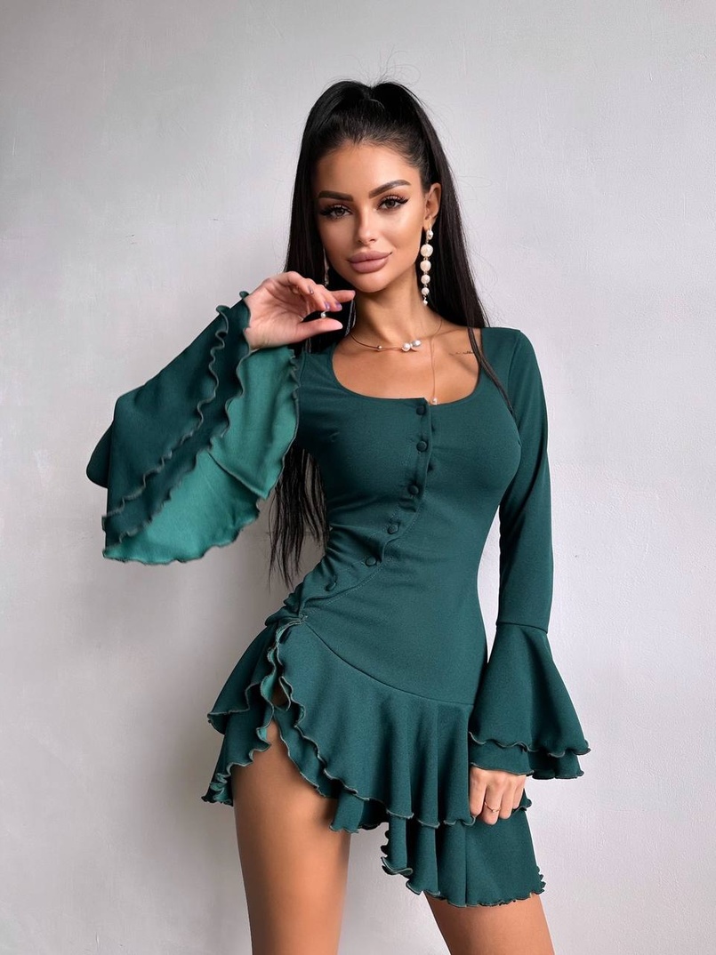 Сукня з з воланами на ґудзиках Сукня з з воланами на ґудзиках | PUSHKA SHOP