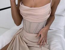 Комплект: корсет декорований стразами + спідниця максі Комплект: корсет декорований стразами + спідниця максі | PUSHKA SHOP