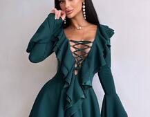 Сукня з з воланами на ґудзиках Сукня з з воланами на ґудзиках | PUSHKA SHOP