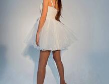 Платье с блестящим верхом и пышной фатиновой юбкой  | PUSHKA SHOP